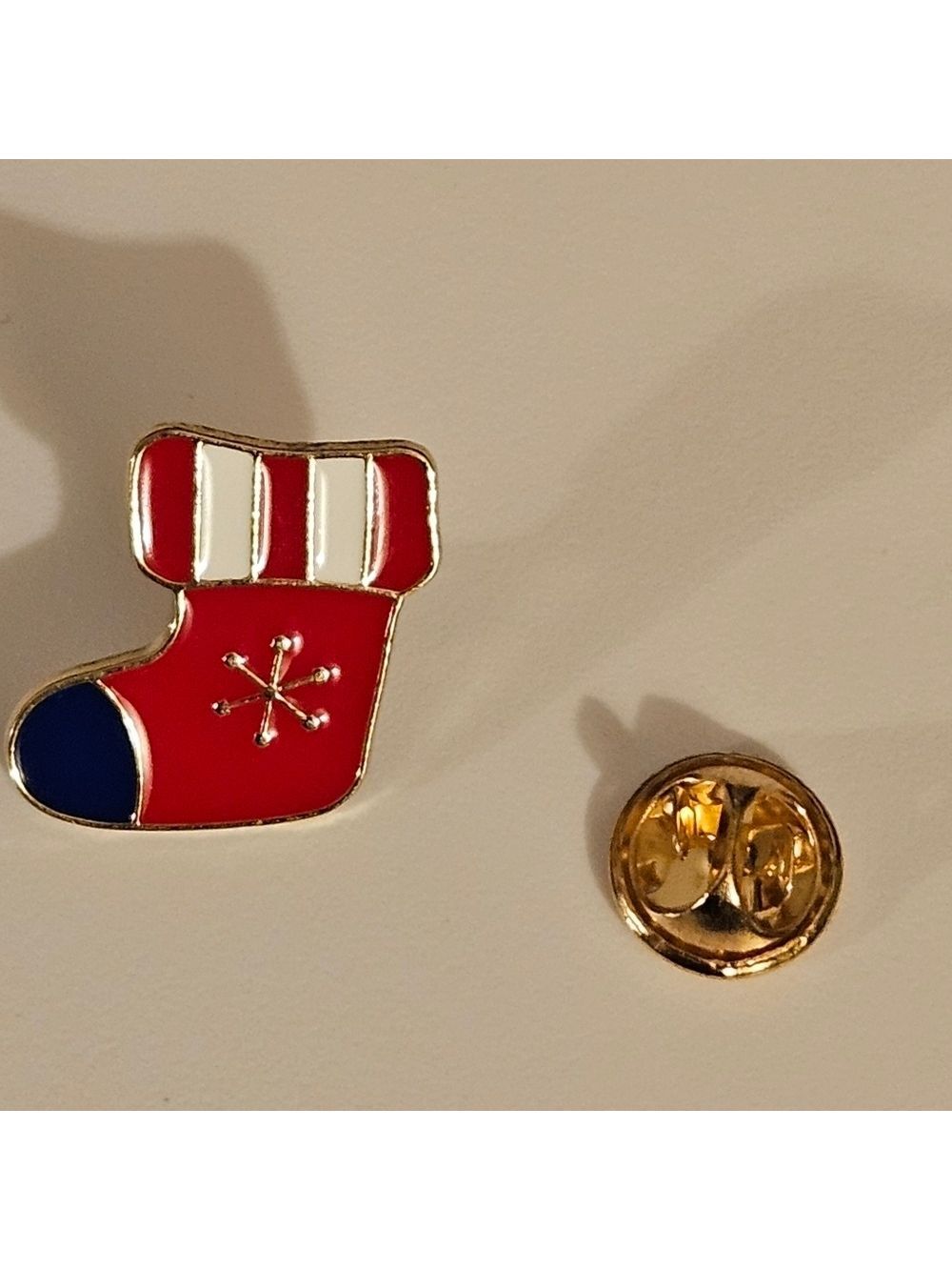 Handmade Enamel Pin Patriotic Brooch Red Blue white 1" Holiday jewelry - Picture 11 of 17